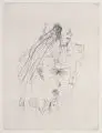 Wolfgang Alfred Otto Schulze, Ohne Titel, Um 1948, Kaltnadelradierung auf Bütten mit feinem Plattenton