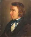 Robert Schumann, Deutscher Maler, Porträt Robert Schumann. Wohl nach 1850, Öl auf Leinwand