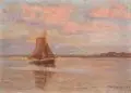 Georg Kaulbach, Warnowstimmung, 1922, Öl auf Malpappe