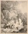 Adrian Zingg, Les Bergères, 1761/1763, Kupferstich nach einem Gemälde von Chr
