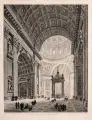 Luigi Rossini, S. Pietro in Vaticano, veduta presa dalla parte della cattedra
