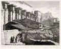 Joseph Thurmer, Nord-Westliche Ansicht der Stoa, oder Hallen vom dem olympischen Jupiters Tempel, 1824, Radierung auf Bütten