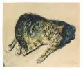 Pol Cassel, Liegende Katze