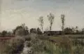 Eugen Bracht, Spreewaldhof, 1885, Öl auf Leinwand