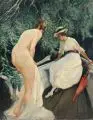Wilhelm Hempfing, Badepartie, 1924, Öl auf Leinwand