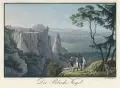 Der Prebisch=Kegel by Johann Carl August Richter, Um 1830, Umrissradierung, altkoloriert, auf Bütten, sold Dec 2019