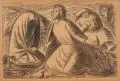 Ernst Barlach, Hoffnung und Verzweiflung II (Erleben), Um 1931, Lithografie (Umdruck) auf leichtem, gelblichen Karton