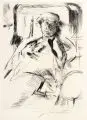 Lovis Corinth, Die Frau des Künstlers im Bett, 1919, Radierung auf "Zanders"-Bütten