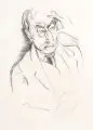 Rudolf Großmann, Porträt Max Liebermann, 1928, Lithografie
