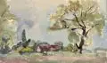 Erhard Hippold, Gehöft in Ahrenshoop (?). Wohl 1950er/1960er Jahre