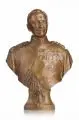 Carl Seffner, König Friedrich August III. von Sachsen, Um 1906, Bronze, hohl gegossen und in einem hellen Grünbraun patiniert