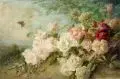 Julius Eduard Braunsdorf, Stillleben mit Rosen und Insekten, 1885/1919, Öl auf Leinwand