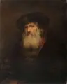 Rembrandt Harmenszoon van Rijn, Bildnis eines bärtigen Alten im schwarzen Barett, 1915, Öl auf Leinwand