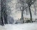 Otto Altenkirch, Bauernhof in Breitenbach im Schnee, Öl auf Leinwand
