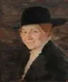 Otto Gussmann, Bildnis einer Dame mit Hut. 1920er Jahre, Öl auf Holz