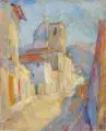 Otto Hettner, Südliche Straße, 1912, Öl auf Leinwand