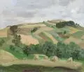 Walter Richard Rehn, Richard Walter Rehn, Hügelige Landschaft mit Feldern. 1920er Jahre