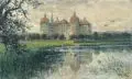 Emil Rieck, Ansicht von Schloss Moritzburg. 1. H. 20. Jh, Öl auf Leinwand