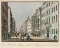 Das Hotel de Pologne auf der Schlossgasse zu Dresden by Johann Carl August Richter, Um 1830, Umrissradierung, altkoloriert, auf Bütten, sold Sep 2019