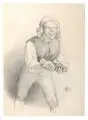Teutwart Schmitson, Knabe mit zerschlissenen Schuhen, 1850, Bleistiftzeichnung
