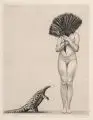 Eine Anfrage (groß) by Richard Müller, 1918, Radierung mit Plattenton in Braunschwarz, sold Sep 2019