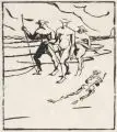 Franz Nitsche, Leid, 1913, Linolschnitt auf Japan-Bütten/Holzschnitt auf hellem Papier