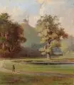 Wilhelm August Krause, Der Wallwitzberg bei Dessau, Wohl 1838, Öl auf Karton, auf Spanplatte maroufliert