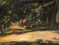 Julian Klein von Diepold, Ostfriesische Sommerlandschaft. Frühe 1920er Jahre, Öl auf Sperrholz