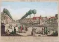 Johann Baptist Bergmüller, Esplanade a Leipsic, Nach 1780, Umrissradierung, altkoloriert