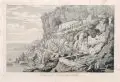 Florian Grospietsch, Veduta di S. Francesco presso Amalfi, 1826, Radierung auf China, auf kräftiges, strukturiertes Papier aufgewalzt (angeschnittenes Wasserzeichen o.li.)