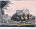 Franz Stadler, Der Wall auf dem Königstein, Um 1800, Kolorierte Radierung