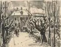 Erhard Hippold, Radebeul - Villa Sorgenfrei im Winter. Wohl 1940er Jahre