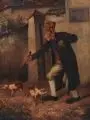 Václav Šebele, Der Schweinedieb. Spätes 19. Jh, Öl auf Leinwand