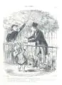 Honoré Daumier, Le Charivari, Lithografien auf bräunlichem Zeitungspapier
