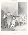 Honoré Daumier, Le Charivari, Lithografien auf bräunlichem Zeitungspapier