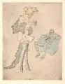 Willy Hallstein, Die neuen Stiefel, 1920, Radierung mit Plattenton, koloriert, auf chamoisfarbenem Kupferdruckpapier