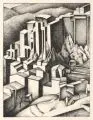 Alexander Kanoldt, Olevano, 1924, Lithografie auf Bütten