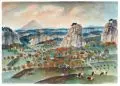 Otto Lange, Otto Paul Lange, Sächsisch-Böhmische Schweiz mit Blick auf den Rosenberg. Wohl 1920er Jahre