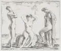 Emil Rudolf Weiss, Frauen am Meere badend, 1916, Kreidelithografie auf feinem Bütten
