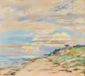 Hans Lindner, Strandlandschaft. 20. Jh, Öl auf Baumwoll-Bildträger