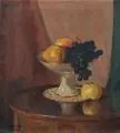 Josef Mangold, Stillleben mit Trauben und Quitten, Um 1910, Öl auf Leinwand