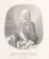 Gustav Otto Müller, August Christoph Graf von Wackerbarth, 1869, Bleistiftzeichnung auf Papier nach einem Gemälde von P