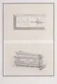 O. Starke, Zwei Entwurfszeichnungen für den Sarkophag Friedrich August II. von Sachsen, 1855, Bleistiftzeichnungen, teils mit Federzeichnung in schwarzer Tusche auf chamoisfarbenem Papier