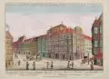 Domenicus Fietta, Das sonst gewesene Romansche anjezo aber das sogenante Homanische Freyherrlichen Familie von Hohenthal gehörige Haus zu Leipzig auf dem Marckt, Kupferstich, koloriert