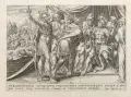 Harmen Jansz Muller, Praevaricatorem Mandatorum cum Universa Substantia, Um 1600, Kupferstich auf Bütten mit Wasserzeichen u.re. (nicht identifiziert)