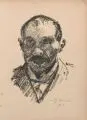 Lovis Corinth, Selbstbildnis, 1918, Kreidelithografie auf Velin