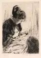 Philipp Franck, Stillende Mutter, 1904, Radierung mit leichtem Plattenton auf Velin