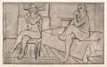 Erhard Hippold, Interieur mit zwei weiblichen Akten. Wohl 1950er Jahre