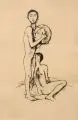 Karl Hofer, Kinder mit Ball, 1945, Lithografie auf bräunlichem Velin