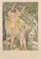 Ludwig von Hofmann, Reife Früchte, 1916, Farblithographie auf chamoisfarbenem Velin